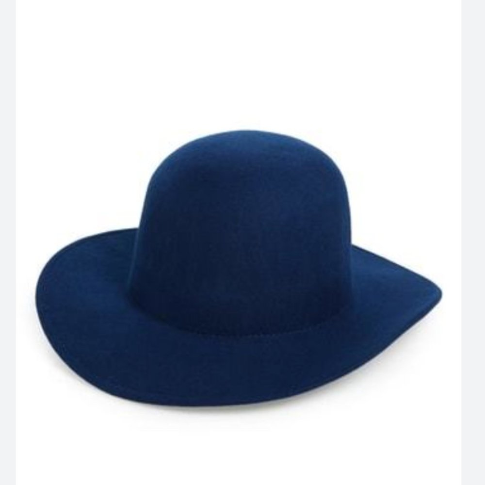 Madewell x Biltmore Navy Blue Rounded Wide Brimmed Hat
